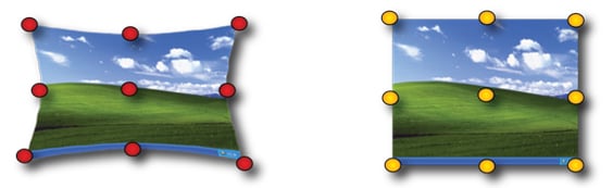Comparison of a non-linearized and linearized sensor Comparison of a non-linearized and linearized sensor